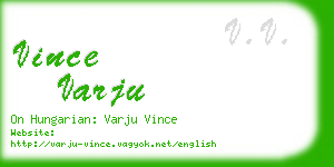 vince varju business card